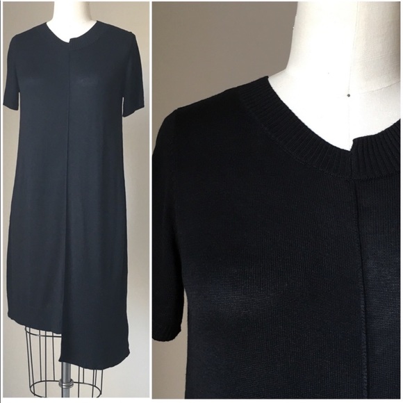 N:PHILANTHROPY Asymmetric Black Sweater Dress 577xs - Picture 3 of 7